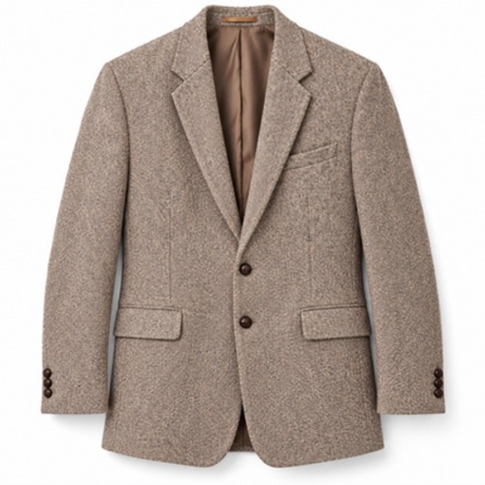 Harris Tweed Mens 50R Brown Check Pure Wool Sport Coat Blazer Jacket